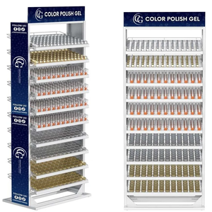 Nhà máy bán lẻ sàn hiển thị đứng cho sơn móng tay đồ nội thất cửa hàng móng tay đứng hỗ trợ Rack với logo một đầu và bên - Product Image 1