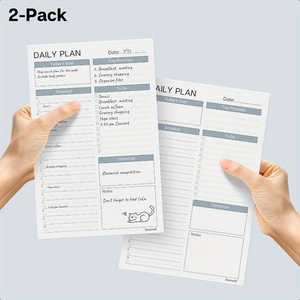 Almohadillas para planificador diario, 2 uds., organizador de tareas de bloqueo de tiempo con rastreador de objetivos, lista de tareas pendientes y horario para una mayor productividad - Product Image 6