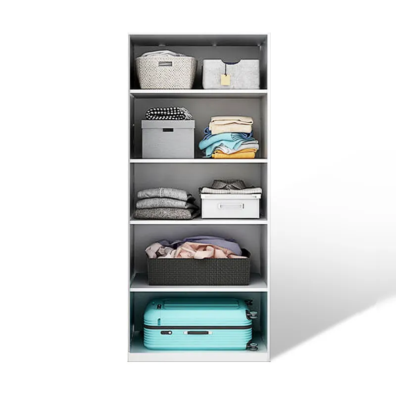 Lemari baja rumah kamar tidur kombinasi sederhana kabinet penyimpanan kecil rumah tangga berlapis penyimpanan lemari timah lemari pakaian