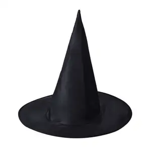 Черная Рождественская Волшебная Шляпа из ткани Оксфорд, головные уборы для вечеринки Хэллоуина, ведьмы, волшебника