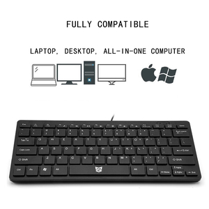 Original K11 78 KEY MINI Teclado con cable Plug-and-Play USB Teclado USB Laptop Computadora de escritorio Teclado de oficina de negocios