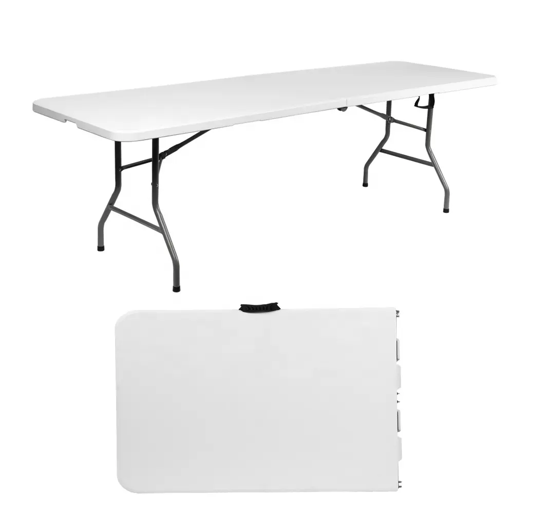 Tavolo pieghevole tavoli pieghevoli in plastica da 8 piedi tavoli da esterno pieghevoli portatili all'ingrosso