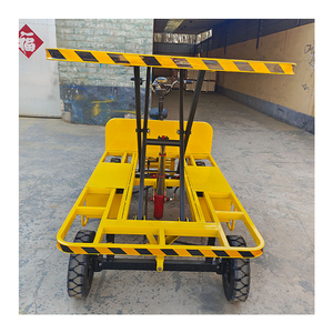 1000kg Loading Platform Electric Lifting Moving <strong>Cart</strong> Trolley Battery Operated Transport <strong>Cart</strong> - Product Image 1