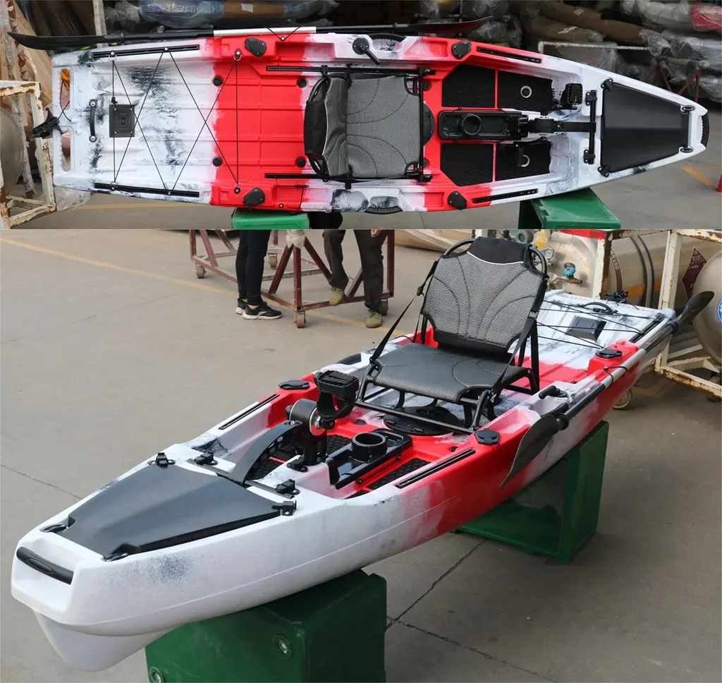 Vicking 2023 al por mayor mar 1 persona 3,2 M Pedal Drive pesca Kayak/canoa para la venta CE personalizado Canoa canoa eléctrica plegable