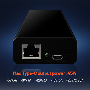 50Watt 802.3bt dati di rete Ethernet + PoE in USB tipo C Splitter PC Computer Lan Power Modulare Out