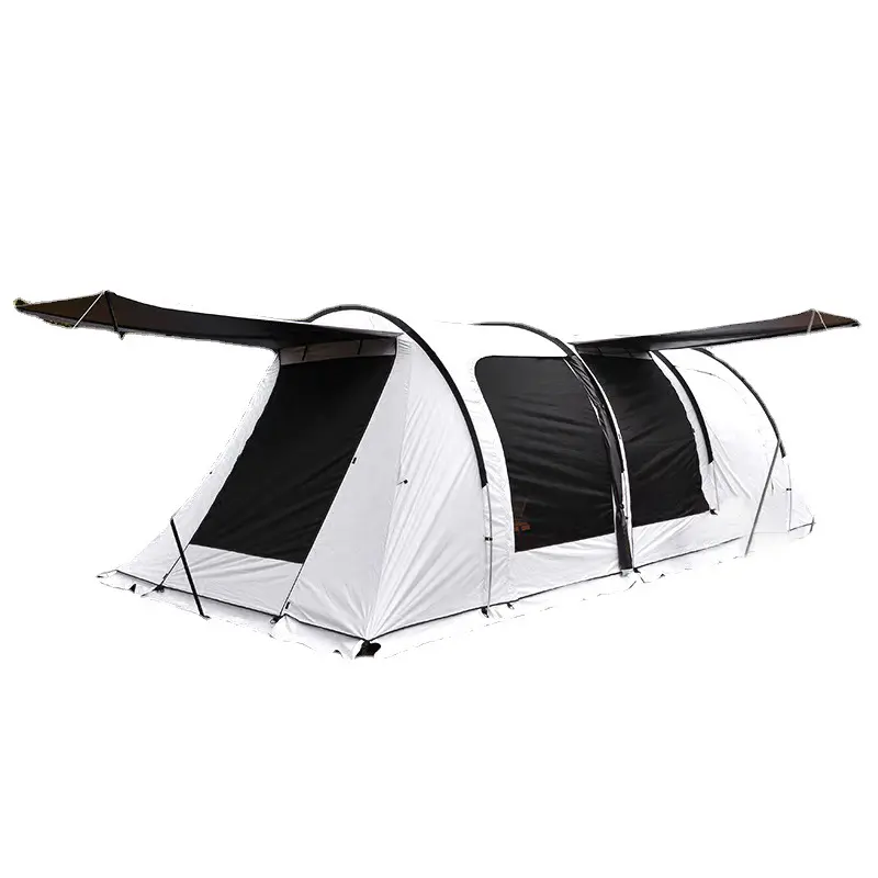 Outdoor Camping Luxury Tunnel Tent 8-Person Fully Waterproof Windproof Portable PVC PU Rain Campseries Inflatable Need Build
