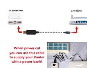 USB Power boost Line Usb to DC 5V DC 9V DC12V Cable to <strong>Connect</strong> Power Bank Wth Router Camera and Any <strong>Devices</strong> With Dc <strong>Input</strong> - Product Image 3