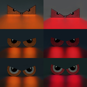 Universal <strong>12V</strong> Car Window Decoration Light Triangle Devil's Eye USB Socket <strong>Red</strong> Yellow Animated Eyes for Cars <strong>Led</strong> - Product Image 2