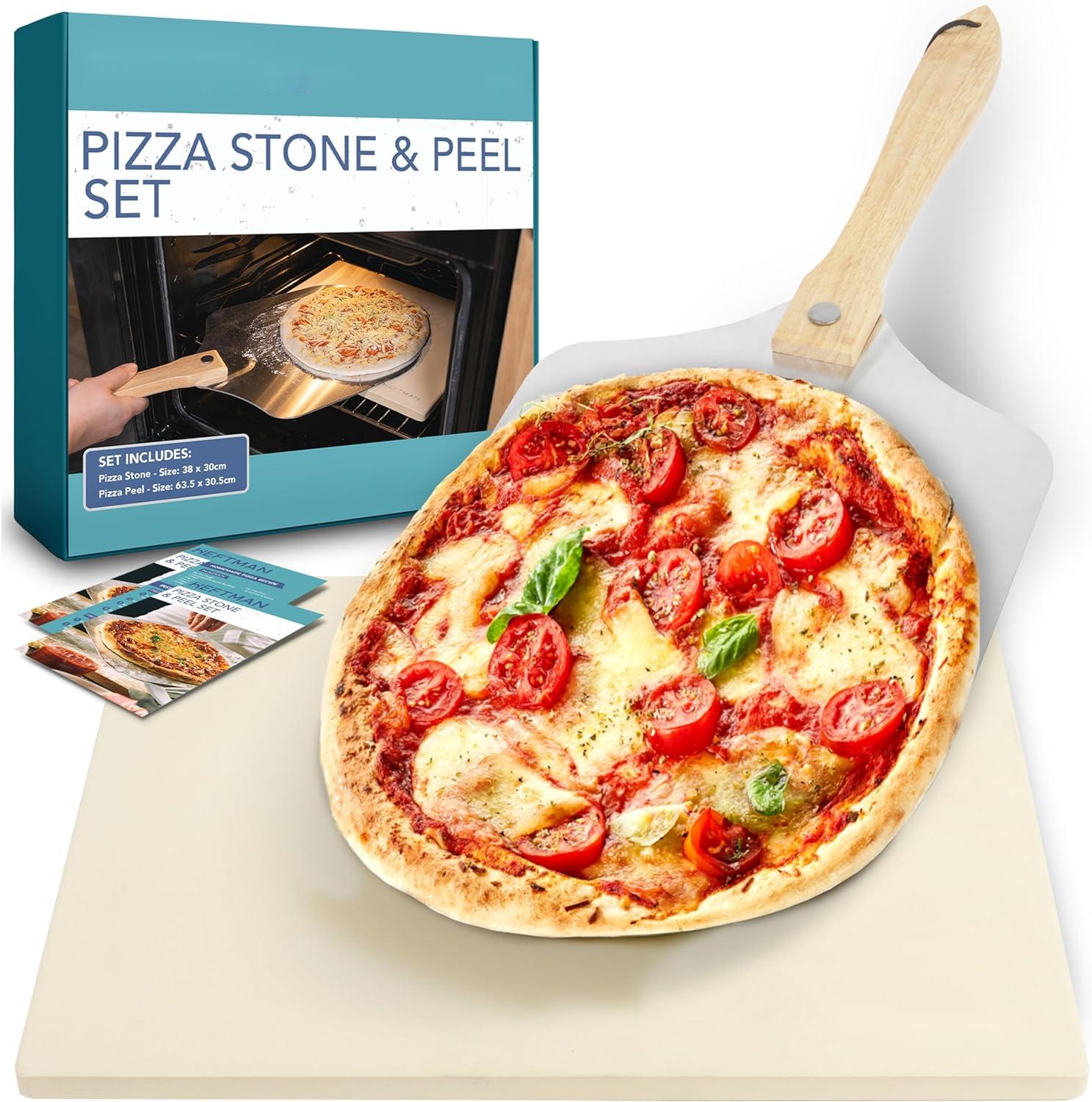 Ensemble pierre à pizza et pelle