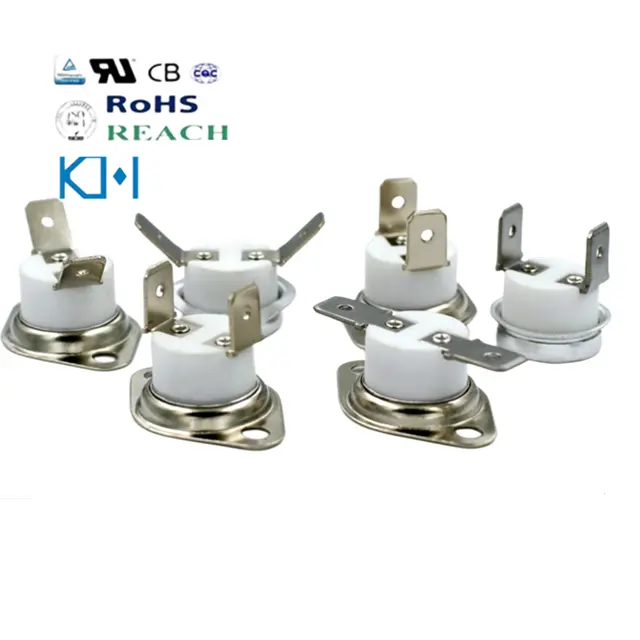 Bimetal Bộ Điều Nhiệt Bằng Gốm Bộ Bảo Vệ Nhiệt NC Ksd Công Tắc Giới Hạn Thiết Lập Lại Thủ Công