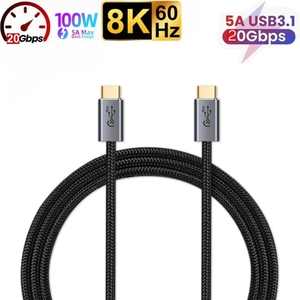 <strong>USB</strong> 3.1 Gen2 10Gbps <strong>USB</strong> Type C to Type-C Video Audio Data Transmission Cable PD 100W 5A 8K 4K 60Hz Laptops <strong>USB</strong>-C 3.2 20Gbps Line - Product Image 6