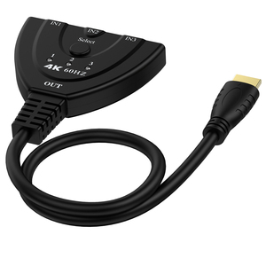 Conmutador HDMI de 3 puertos 3 en 1 salida 4K 60HZ HDMI 2,0 conmutador 3x1 HDCP2.2 HDR Cable convertidor Pigtail para PS4 PS5 Xbox Apple TV PC - Product Image 5