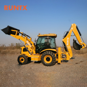 RUNTX 4x4バックホー地球移動機械Retroexcavadoraディーゼルフロントローダーとバックホートラクターミニタオル可能バックホーローダー - Product Image 6