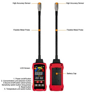 ガス漏れ検知器分析器20% LEL LCDサウンド & スクリーンアラーム可燃性可燃性天然メタンテスターLPGメーター卸売 - Product Image 2
