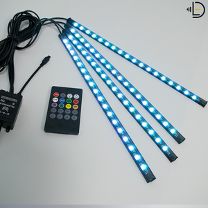 18*4 72leds Universal ภายในรถตกแต่ง RGB LED Strip Light บรรยากาศโคมไฟชุดโคมไฟเท้า 20 คีย์รีโมทคอนโทรล - Product Image 5