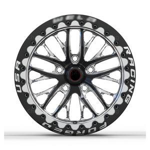 Hợp kim hành khách xe bánh xe 8-11j 18 inch 17 inch đa nói màu đen xay giả mạo beadlock bánh xe 5x114.3 cho Mustang Supra MKV - Product Image 2