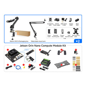5 + 1 DOF ad alta coppia seriale Servo doppio braccio robotico Kit AI per Jetson Orin Nano / NX supporta il controllo Wireless del viso avvolgente - Product Image 1