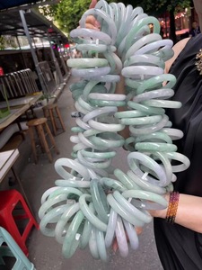 Yüksek kaliteli kadın ince temizle yeşim Jadeite bilezik tipi B doğal yeşim moda bileklik kadınlar için 54 ~ 60mm hediye - Product Image 4