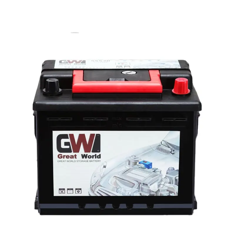 Mejor venta en el mundo 12V 75ah batería de plomo ácido DISEÑO DE Corea batería de coche sin mantenimiento marca GW