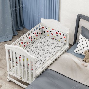 Claf Bebe hiện đại có thể điều chỉnh bé Nôi gỗ bé ngủ giường với bộ đồ giường và nệm phù hợp cho trẻ sơ sinh phòng ngủ nhu cầu - Product Image 4