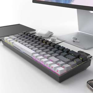 Tmice Hot Swappable 68 Phím Chơi Game Bàn Phím Pbt Bên Khắc Keycaps Im Lặng Chuyển Đổi Màu Đỏ Bàn Phím Cơ Khí Cho Máy Tính Máy Tính Xách Tay - Product Image 4