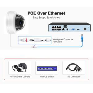 กล้องรักษาความปลอดภัยเครือข่าย4K 8MP โดม POE IP กลางแจ้ง2.8มม. H.265 IP67ใช้ได้กับกล้องวงจรปิดกันน้ำ Hi NVR - Product Image 3