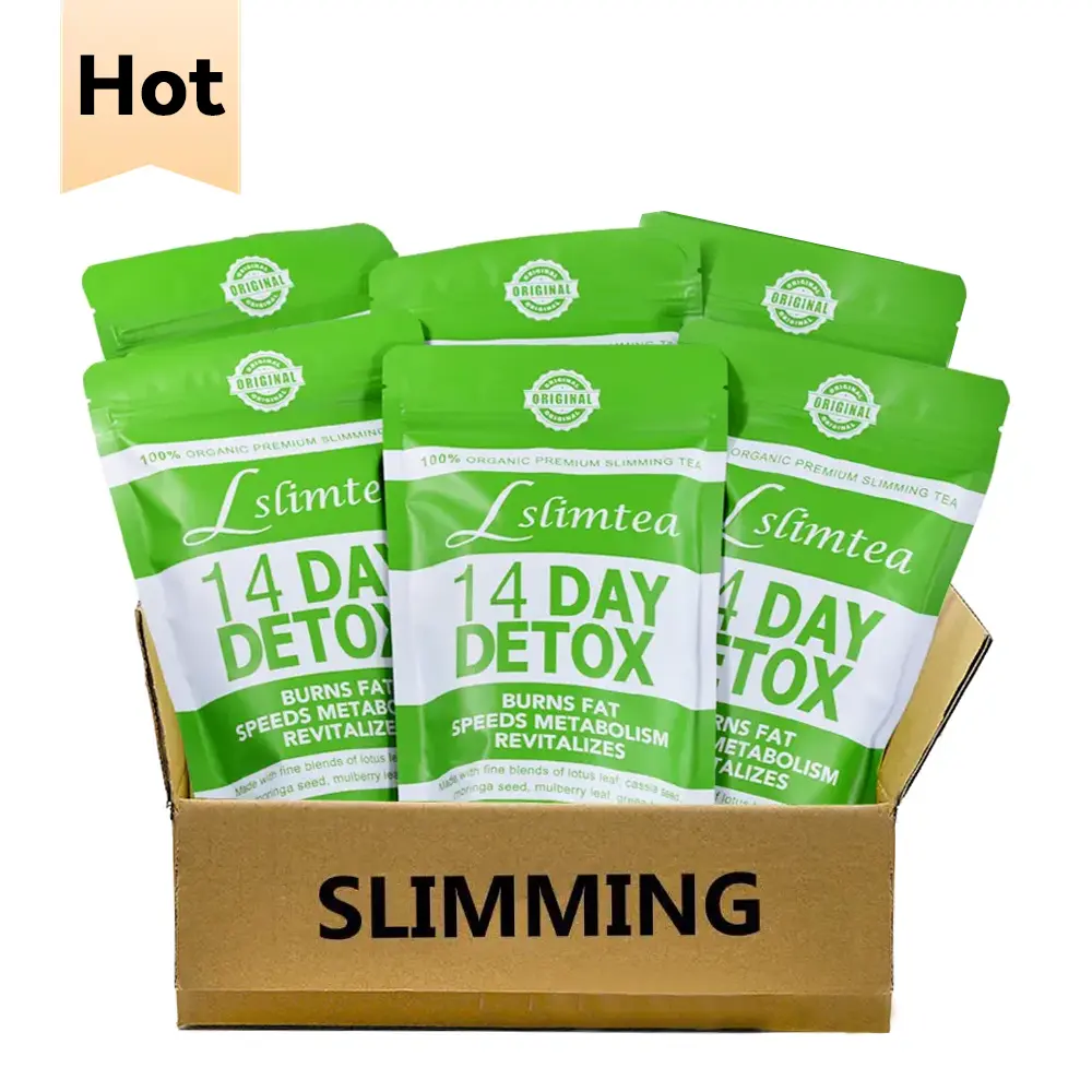 Chinaherbs Meilleure Vente 14 Jours Detox Slim Ventre Plat Sachets de Thé Marque Privée Bio Minceur Perte de Poids fit Sachets de Thé