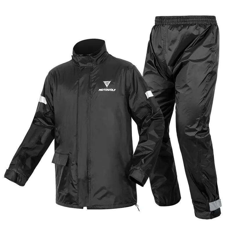 Motowolf Motorcycle Outdoor Riding Split Raincoat Rain Pants Suit Waterproof And Reflective Raincoat For Cycling