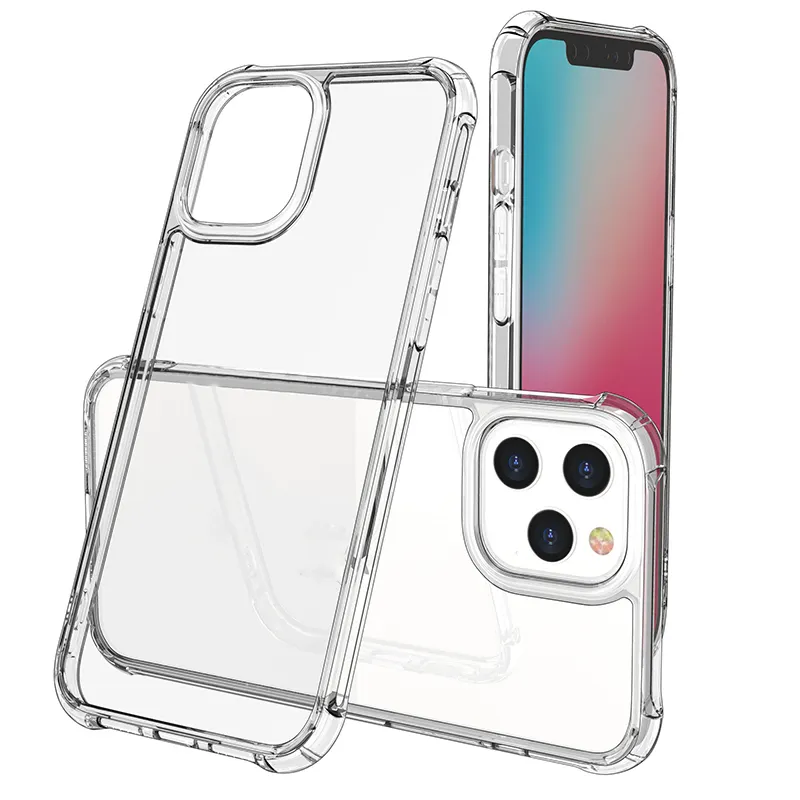 Casing Ponsel Tahan Guncangan Bening Kristal, Casing Penutup Ponsel Tahan Air Tahan Benturan untuk iPhone 12 13 Mini Pro Max