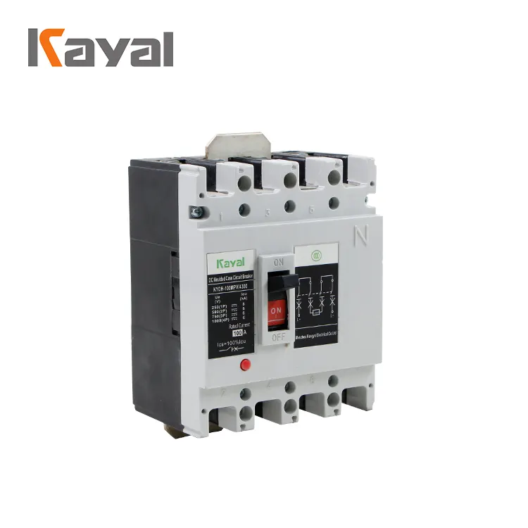 KAYAL-Interruptor de caja moldeada, disyuntor DC MCCB 1000V 100A 125A 150A 160A DC