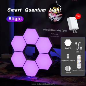 Aoying altıgen duvarlar için LED ışık s, akıllı RGBIC müzik Sync oyun odası dekoratif aydınlatma, oyuncular için RGB LED ışık ışık panelleri - Product Image 5