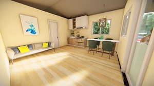 30m2 30sqm lüks prefabrik çelik yapı evleri yunanistan'da teslim için hazır ofis kullanımı için çiftlik havuzu ile kasırga geçirmez - Product Image 4