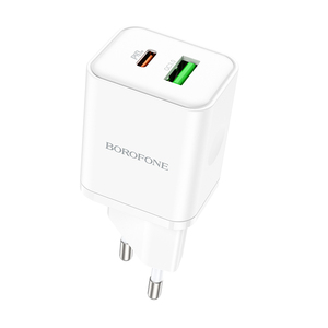 BOROFONE BN7 PD20W + QC3.0เครื่องชาร์จ (EU),เหมาะสำหรับ Apple iPhone โทรศัพท์มือถือแอนดรอยด์ปลั๊กชาร์จเร็ว - Product Image 1