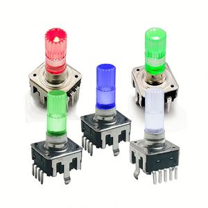 Single Dual Color RGB LED Encoder <strong>Switch</strong> with Luminous Damping Sense <strong>Audio</strong> Volume Adjustment <strong>Switch</strong> for Electronic Components - Product Image 1