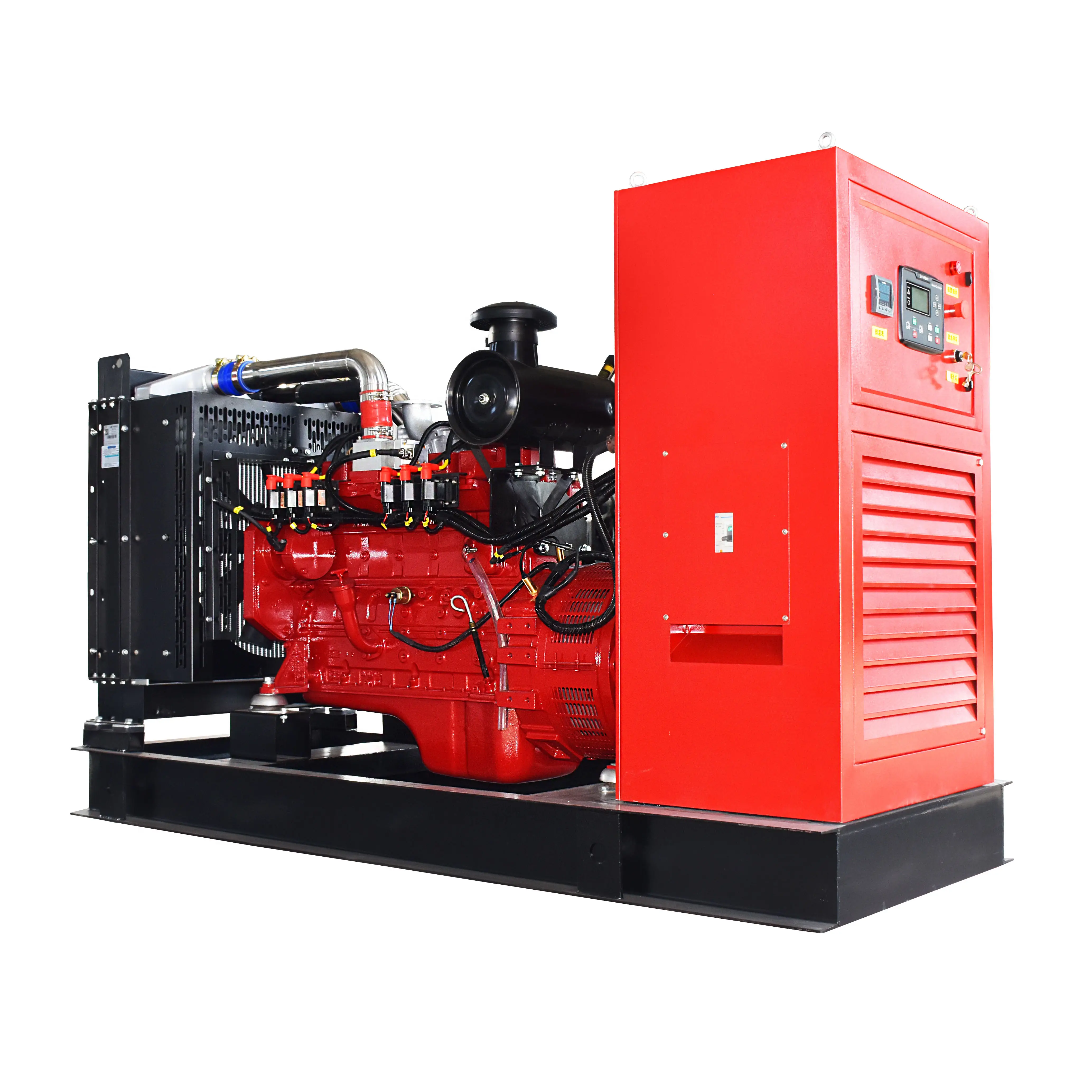 120KW doğal gaz jeneratör 6BTAA LPG jeneratör biyogaz motoru 150KVA biyogaz jeneratör seti biyokütle gaz türbini motoru