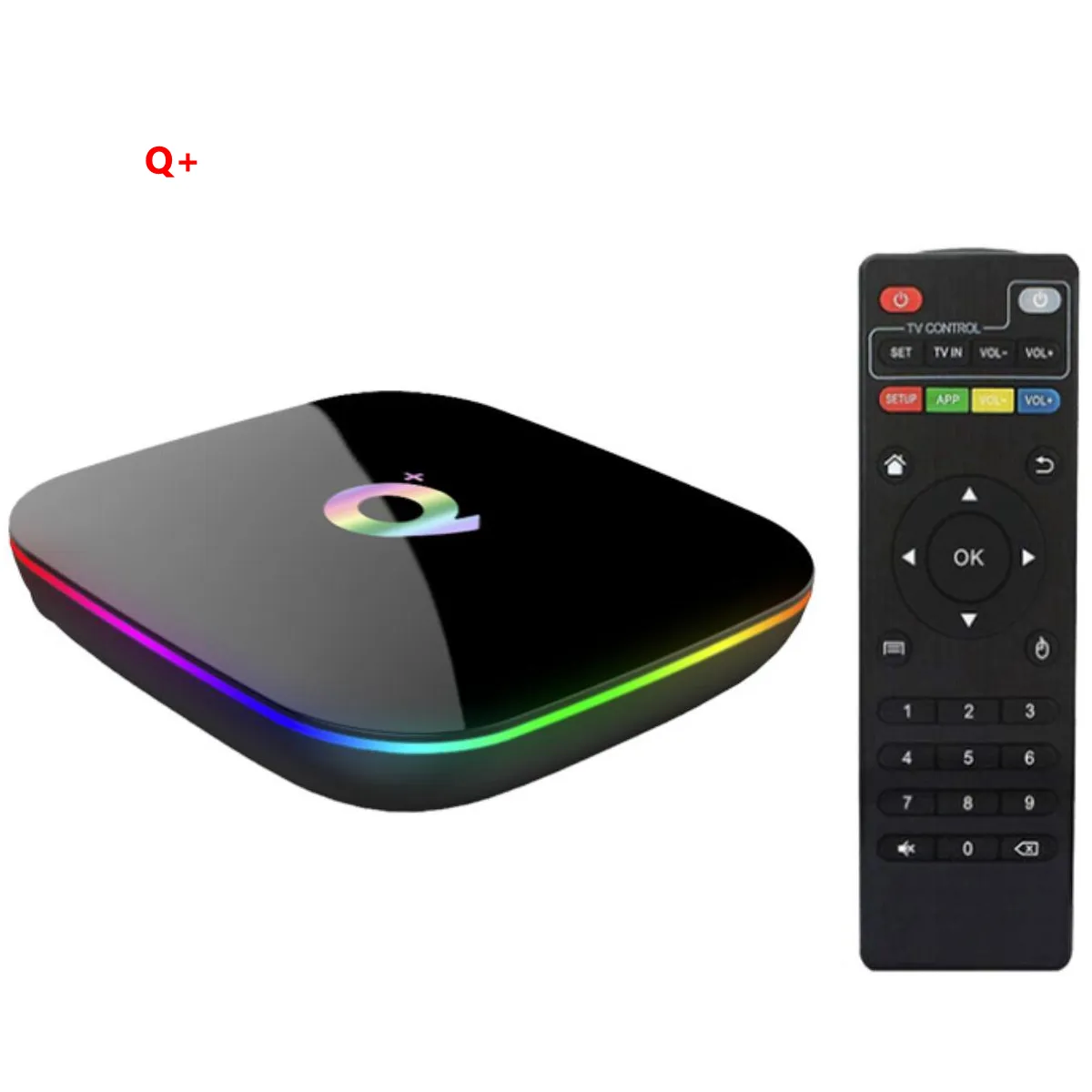 Q + Allwinner H6 2 GB 4GB de Ram de 16GB 32GB 64GB Rom Digital de Internet Smart TV Box 4K 6K caja de tv Android con LED de Color