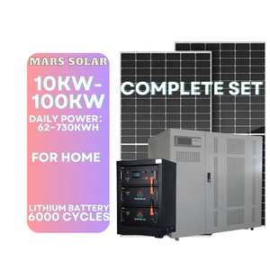 混合10kw离网太阳能电池板储能系统发电机电源绿色技术逆变器5kw家用电池板系统 - Product Image 1
