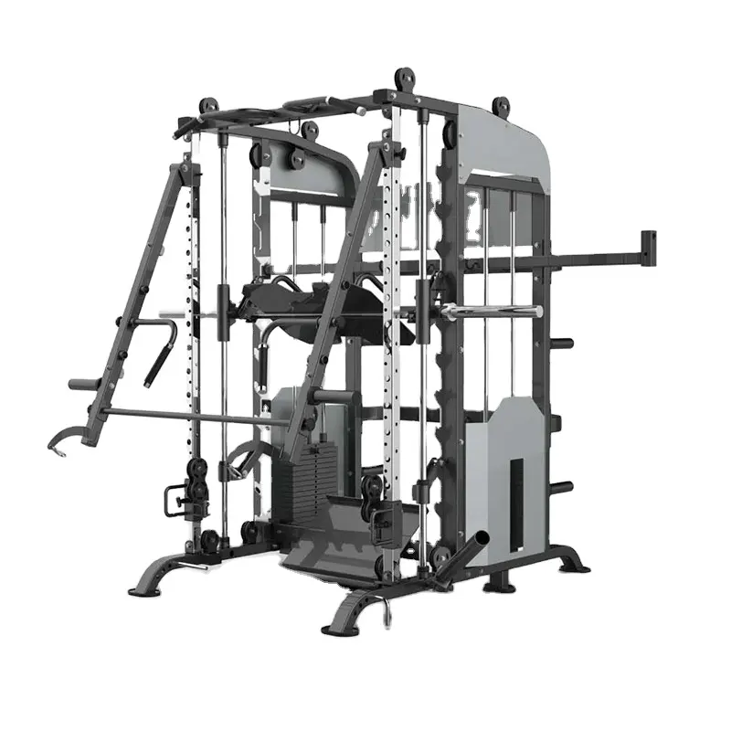 Máquina de treinamento multifuncional, equipamento de ginástica completo equipamento multifuncional máquina de agachamento power rack smith gaiola