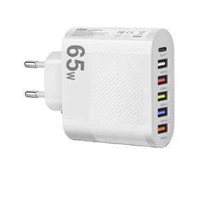 65W USB 5 Port tip-c hızlı şarj şarj ab abd İngiltere hızlı şarj telefon güç adaptörü şarj Apple iPhone Mi Samsung Huawei - Product Image 1