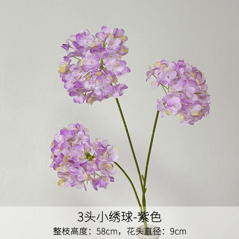 Morado 3 hortensias pequeñas