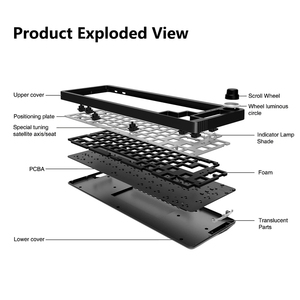 LK67/TM680 Hot Swap Mechanical <strong>Keyboard</strong> <strong>Programmable</strong> 3 Mode 3/5 Pins Switches <strong>Keyboard</strong> DIY Kit with Knob RGB Wireless <strong>Keyboard</strong> - Product Image 3