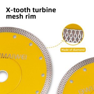 Gerçek fiyat yüksek kaliteli 4.5 inç süper ince elmas Turbo bıçak kesme diski için porselen karo seramik elmas disk - Product Image 2