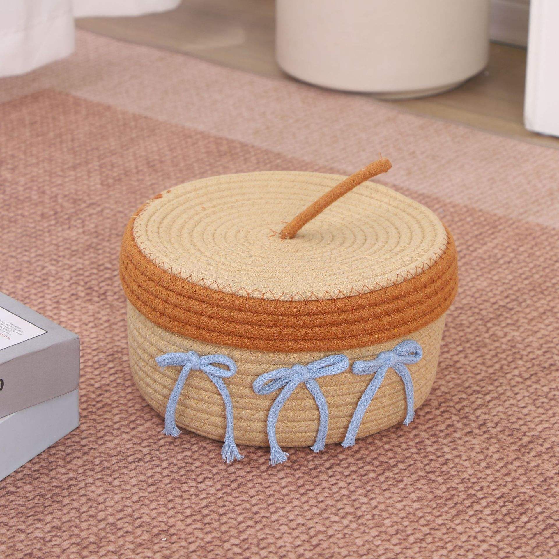 Boîte de rangement thé au lait caramel 22*12