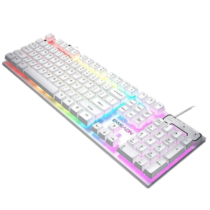 Juego de teclado y mouse con cable mecánico Juego de color claro/Escritorio/Oficina/Esports Compatible con computadora portátil/computadora portátil