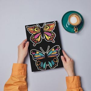 批发家居装饰工艺品定制图案长方形艺术模糊黑色天鹅绒儿童彩色海报 - Product Image 3