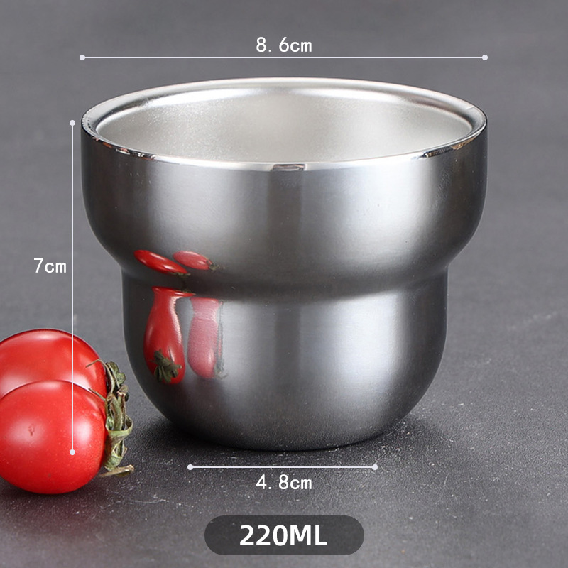 Gourd-shaped cup (glossy silver)