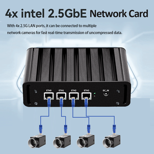 N100 impresa casa Fanless Mini PC Firewall Server di rete 4 LAN 2.5G Intel I225V Ethernet Nic Pfsense Router Gateway - Product Image 3