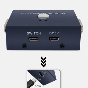4K DVI <strong>Switch</strong> 2x1 DVI Splitter 3D <strong>1x2</strong> DVI Compatible Bi-Direction Audio <strong>Switch</strong> Splitter Video Selector Converter - Product Image 3