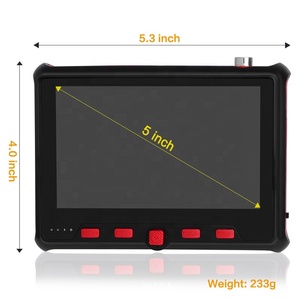 Probador de cámara 4 en 1 de color rojo AHD TVI CVI CVBS CCTV Tester Monitor LCD de 5 pulgadas HDTV en VGA en pantalla Resolución 800X480 - Product Image 4