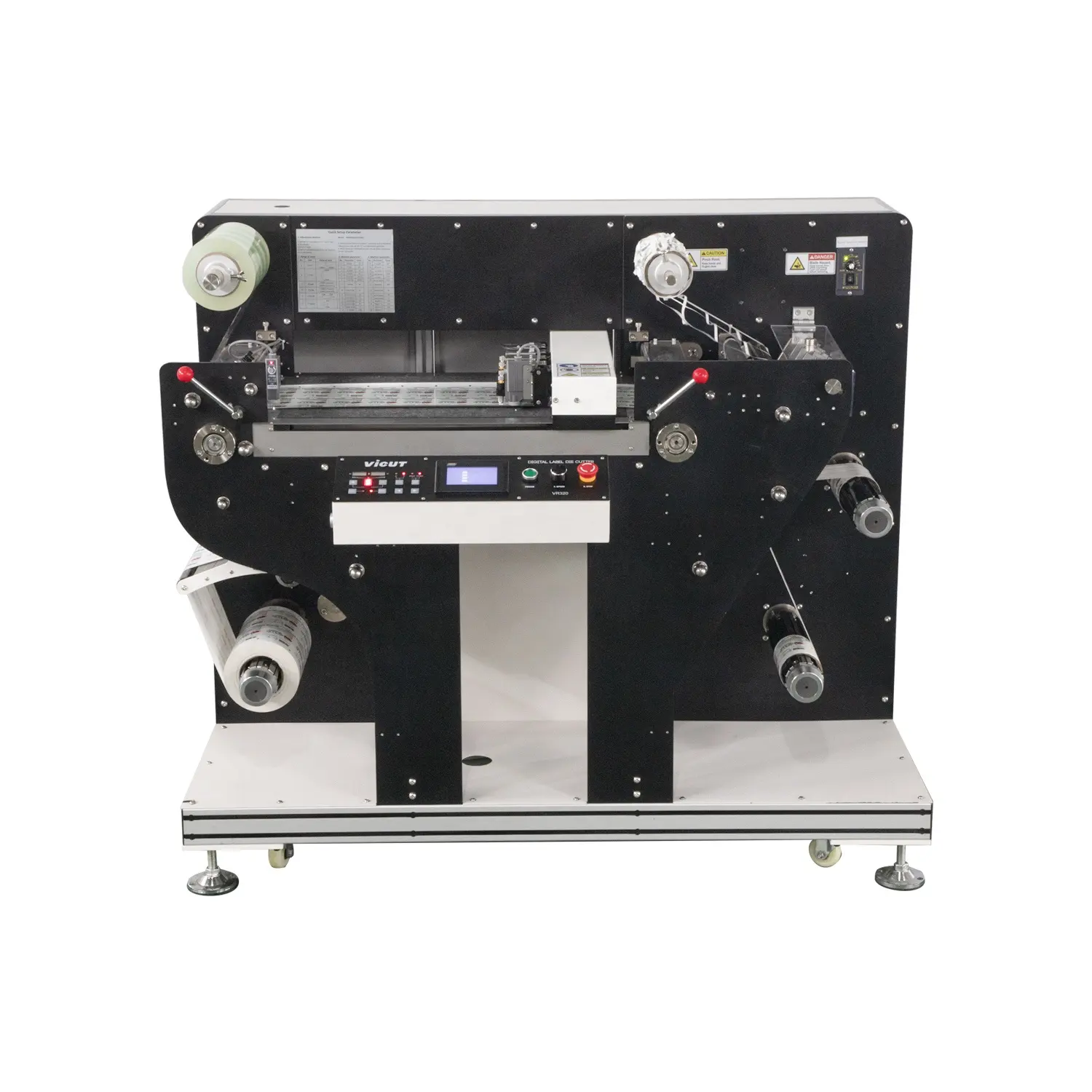Machine rotative de découpe d'étiquettes rouleau à feuille, machine de découpe d'étiquettes rouleau à feuille en plastique à plusieurs têtes